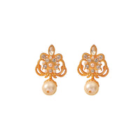 Baroque Flower Pearl Drop Earrings