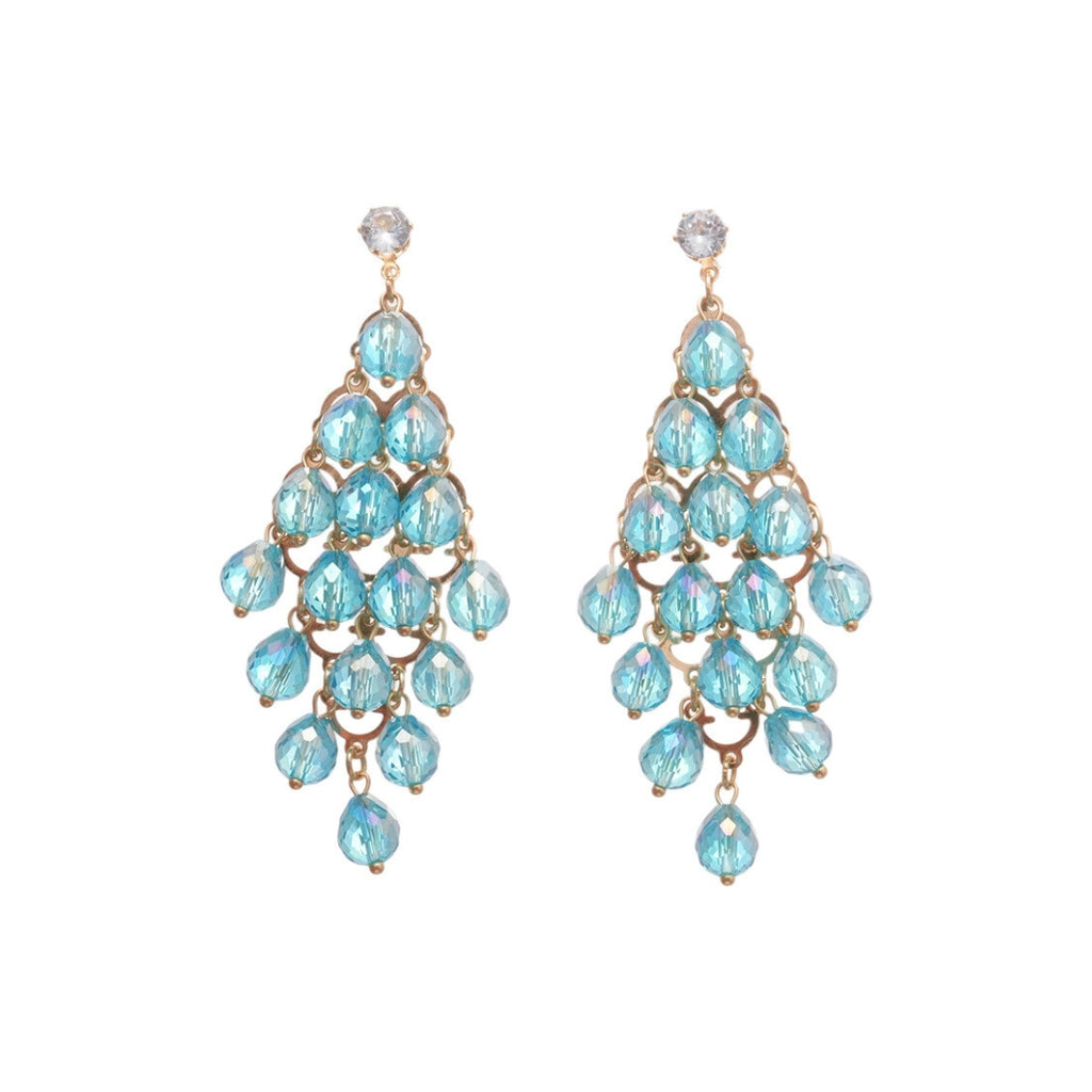 Rhombus Shape Grape Ball Earrings