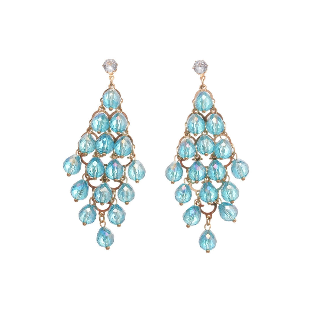 Rhombus Shape Grape Ball Earrings