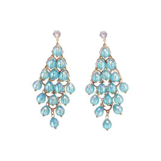 Rhombus Shape Grape Ball Earrings