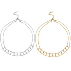 18K Gold Sequin Clavicle Layering Necklace