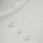 Moissanite Invisible Clear Necklace Minimal