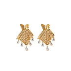 Versatile Butterfly Sequin Tassel Earrings