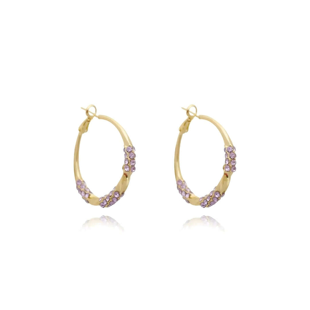 Sparkle Diamond Large Hoop Earrings