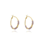 Sparkle Diamond Large Hoop Earrings