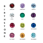 Eternity Birthstone Custom Name Ring Stacking Ring Set