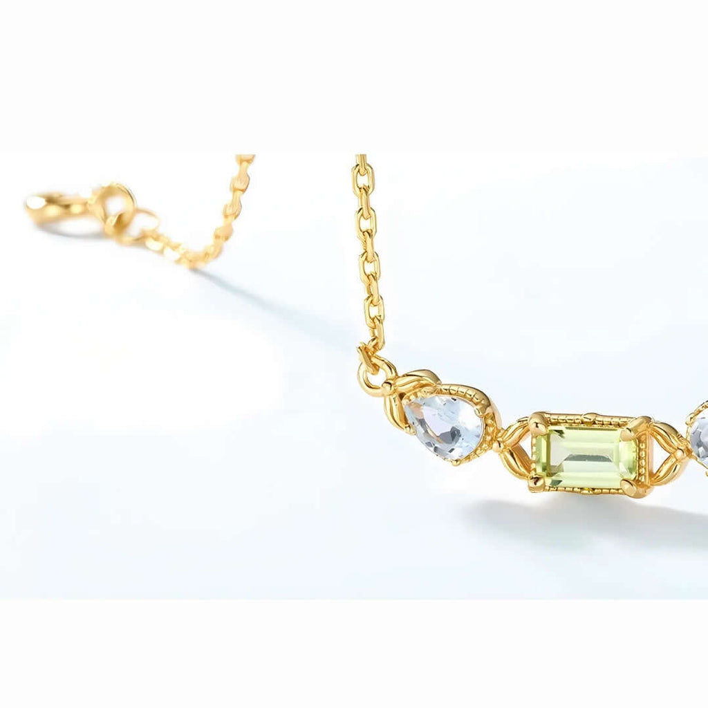 Dainty Peridot August Necklace