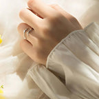 Sterling Silver Antler Deer Adjustable Ring