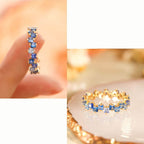 Multi Stone Eternity Stacking Rings