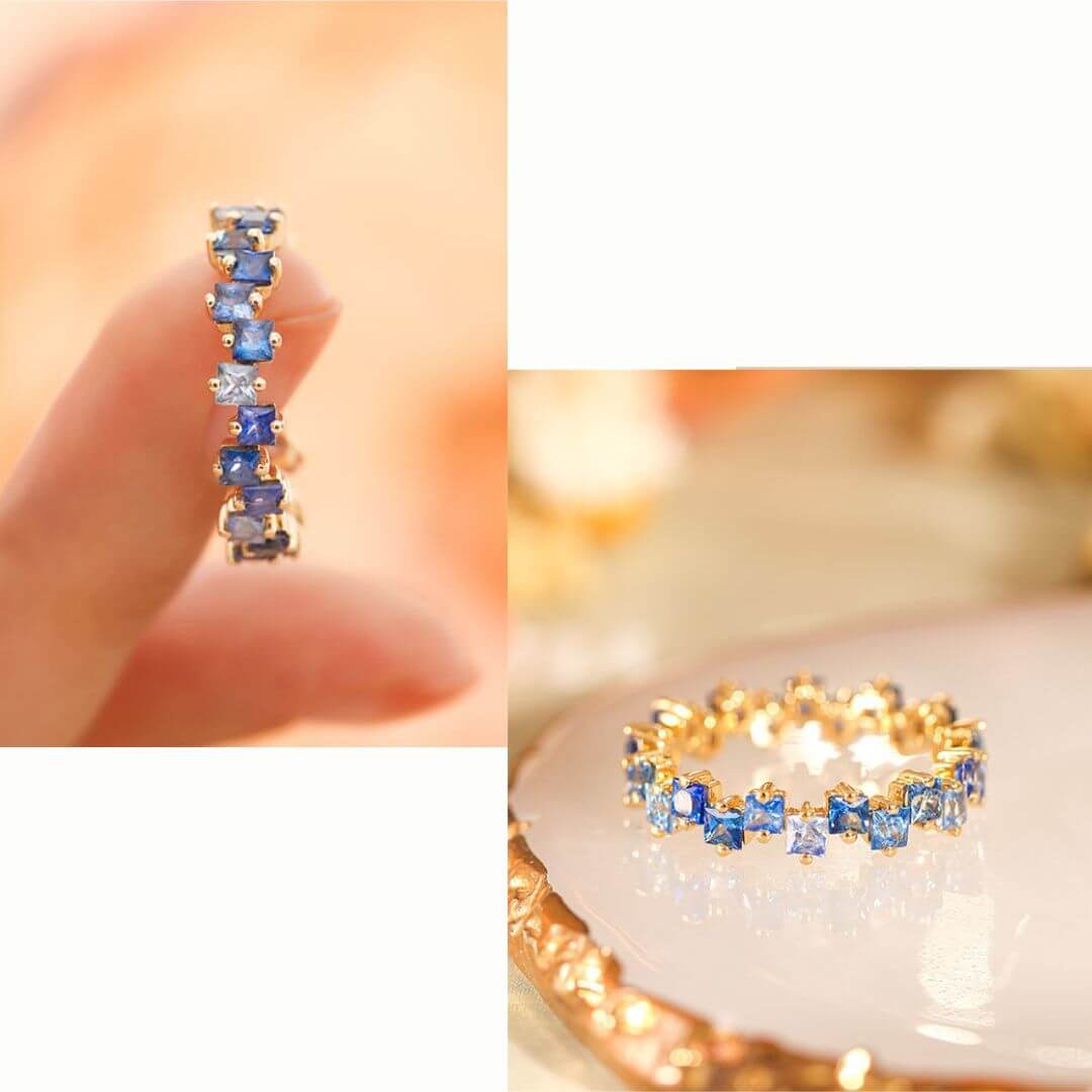 Multi Stone Eternity Stacking Rings