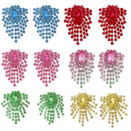 Color Rhinestone Burst Stud Earring