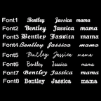 Eternity Birthstone Custom Name Ring Stacking Ring Set