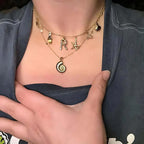 Summer Alphabet Starfish Charm Necklace