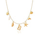 Summer Alphabet Starfish Charm Necklace