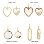 DIY Heart Gold Locket Necklace with Charms