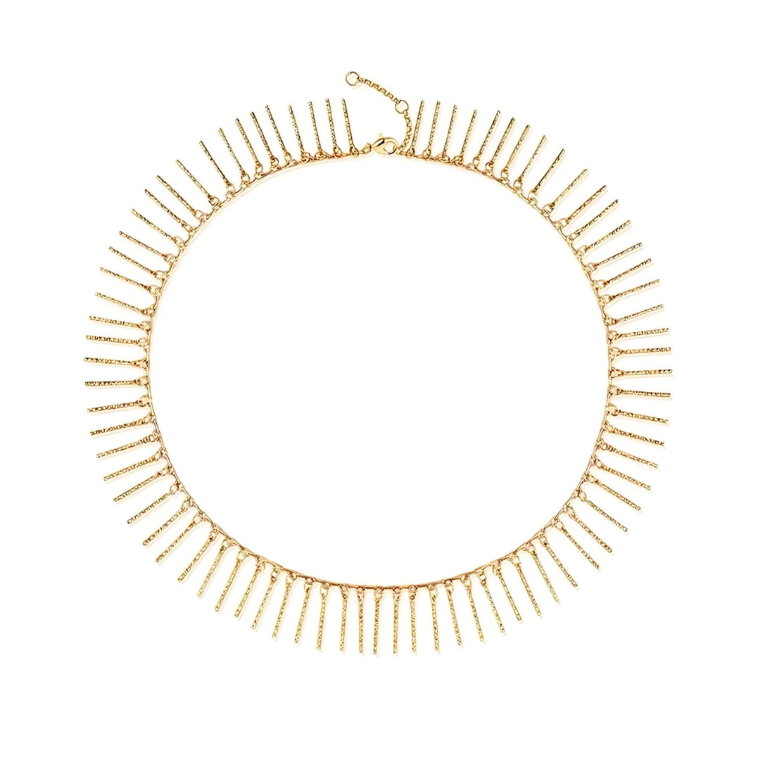 Geometric Tassel Chain Choker Necklace