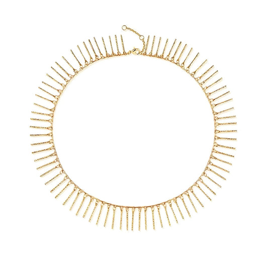 Geometric Tassel Chain Choker Necklace