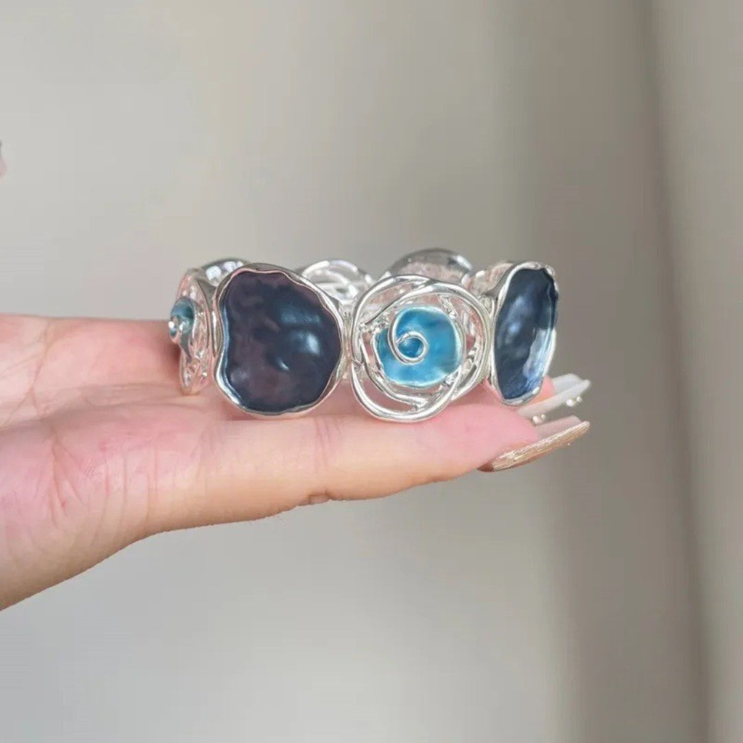 Handmade Hollow Rose Wide Strengthable Bracelet