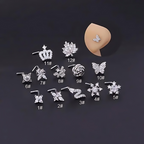 20G Hypoallergenic Leaf Nose Studs