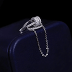 Gold Circle Layering Non Piercing Tassel Clip Ear Cuff | R2038