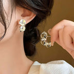 Ice Dew C Hoop Transparent Earrings