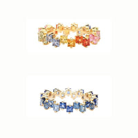 Multi Stone Eternity Stacking Rings