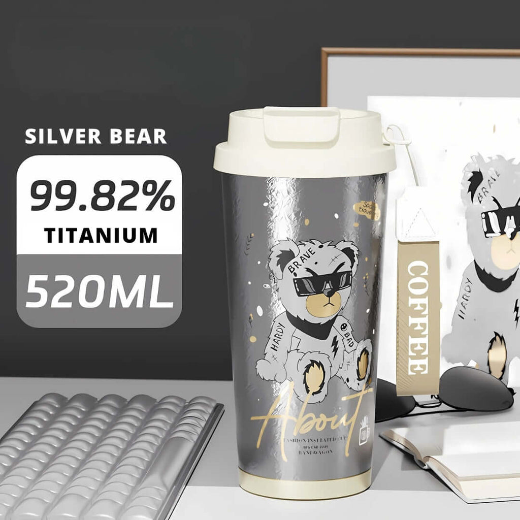 Titanium Coffee Mug Thermos Cup With Lid