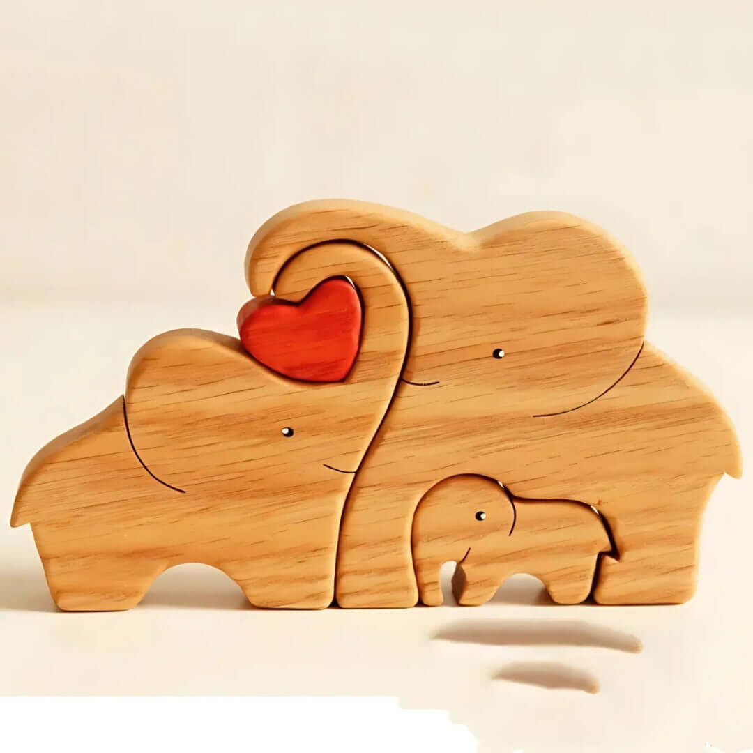 Wooden Bear Family Custom Name Puzzle Gift