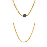 Freshwater Pearl Gold Chain Necklace