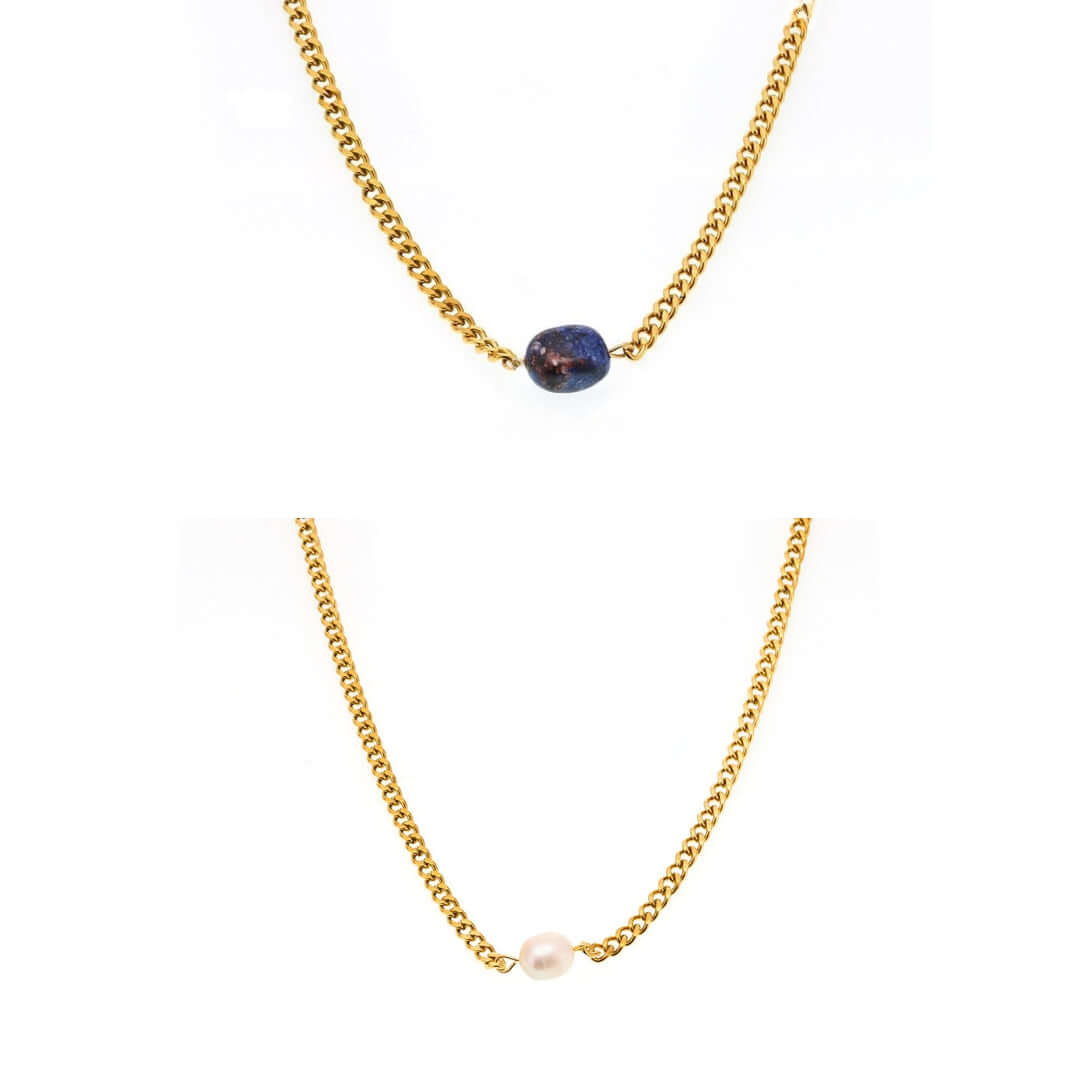 Freshwater Pearl Gold Chain Necklace
