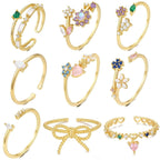 Love Heart Bow Stackable Ring