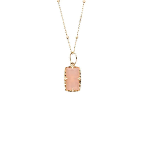 Vintage Orange Moonstone Pendant Necklace