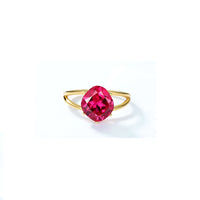 Red Corundum Solitaire Split Ring | R2986