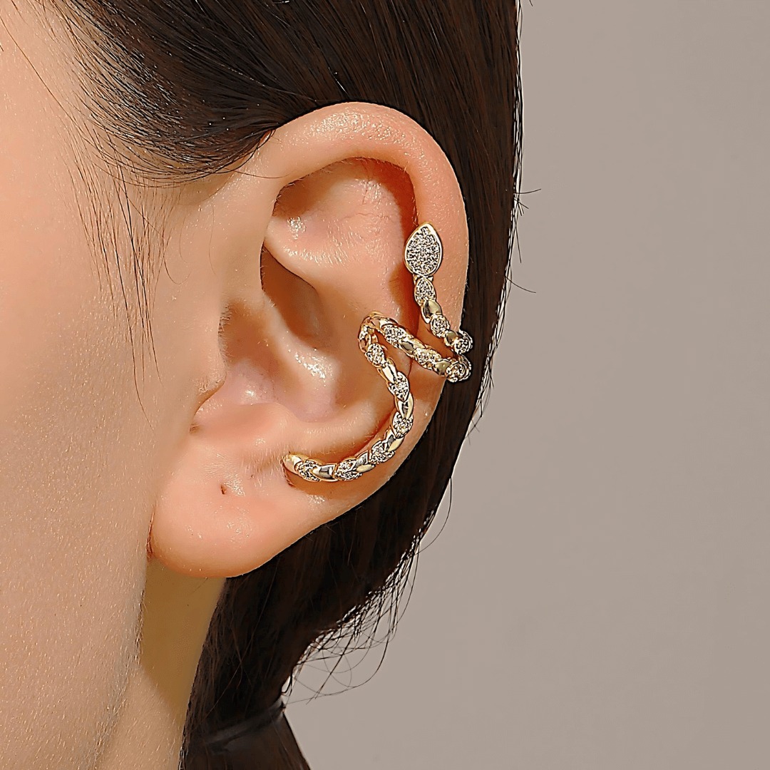 Stylish Silver Snake Ear Cuff 