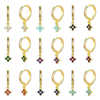 Small Flower Everyday Clip On Hoop Earrings 