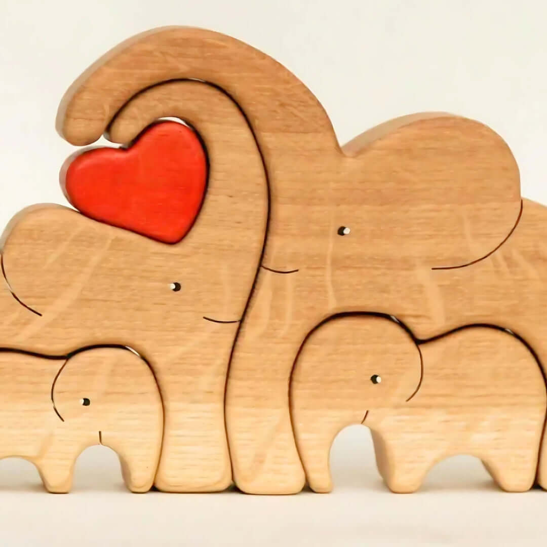 Wooden Bear Family Custom Name Puzzle Gift