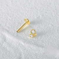 16G Evil Eye Hamsha Flat Back Tragus Daith Earrings | HC021