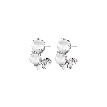 Ice Dew C Hoop Transparent Earrings
