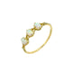 14K Gold 3 Stone Opal Rings Libra Birthstone | HJZB-138
