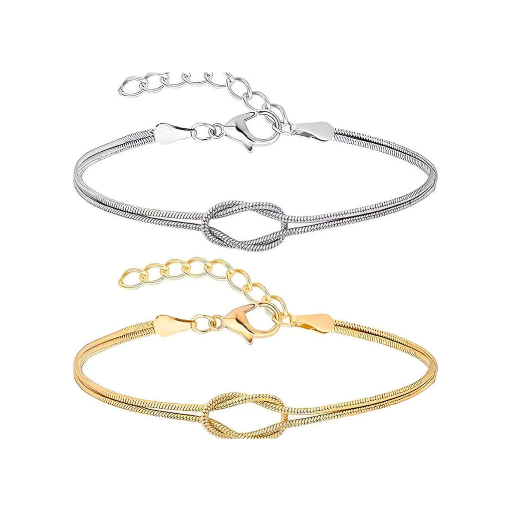 Bow Link Chain Matching Bracelet