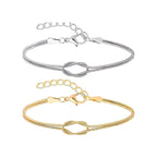Bow Link Chain Matching Bracelet