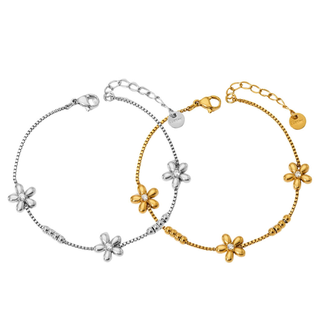 Floral Bead Bracelet 