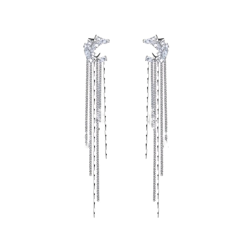 No Piercing Moon Star Tassel Ear Cuffs Ear Clip