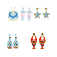 Jellyfish Tassel Bead Earrings | E9249