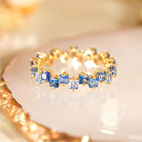 Multi Stone Eternity Stacking Rings