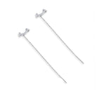 Smiley Face Emoji Tassel Fringe Threader Earrings