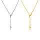 Simple Gold Knot Tassel Adjustable Lariat Y Necklace
