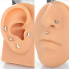 16G Thunder Bolt Push Pin Labret Lip Stud Piercings