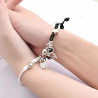 Magnetic Key and Lock Cord Bracelet 