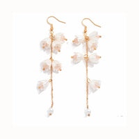 Crystal Tulip Flower Dangle Earrings
